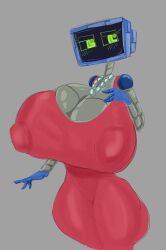 1girls 2d breasts cleavage clothed clothed_female disproportional dress female female_only humanoid hyper_breasts karen_plankton large_breasts mybigbaws necklace nipple_bulge pearl_necklace red_dress robot robot_girl robot_humanoid screen_face solo solo_female spongebob_squarepants