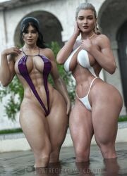 2girls 3d abs actress ass athletic athletic_female beach big_ass big_breasts bikini black_widow_(marvel) bottom_heavy breasts brown_hair bubble_ass bubble_butt bust busty celebrity cga3d chest curvaceous curvy curvy_female curvy_figure disney+ erotichris female female_only fit fit_female florence_pugh hailee_steinfeld hawkeye hawkeye_(series) hips hourglass_figure huge_ass huge_breasts human human_only kate_bishop large_ass large_breasts legs light-skinned_female light_skin lips marvel marvel_cinematic_universe marvel_comics mature mature_female muscles muscular muscular_female navel patreon_logo patreon_username purple_bikini slim_waist sling_bikini straight_hair swimsuit thick thick_ass thick_hips thick_legs thick_lips thick_thighs thighs tight_clothing tights top_heavy voluptuous voluptuous_female waist watermark white_bikini white_widow wide_hips yelena_belova