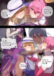 2girls balls begging big_penis blonde blonde_hair blonde_hair_female blur_censor blush blushing bottomless breasts censored censored_penis clothed clothing dialogue dickgirl duo erection faceless faceless_character faceless_futanari female fully_clothed futa_on_female futanari headwear human kikimifukuri light-skinned_female light-skinned_futanari light_skin mature_female mostly_clothed multiple_girls penis_on_face penis_under_clothes pink_eyes pink_hair red_eyes sagume_kishin sisters smile smiling testicles text touhou translated watatsuki_no_toyohime watatsuki_no_yorihime white_hair wings yellow_eyes