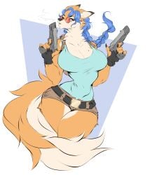 big_breasts breasts carmelita_fox dullvivid female furry lara_croft_(cosplay) thick_thighs tomb_raider wide_hips