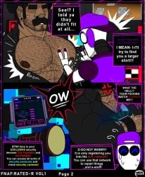 comic dialogue five_nights_at_freddy's five_nights_at_freddy's:_security_breach fred7298nsfw humanoid male male_only muscle muscular pecs