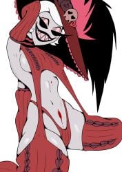 hazbin_hotel looking_at_viewer rosie_(hazbin_hotel) seductive_smile smile smiling_at_viewer uinu virgin_destroyer_sweater