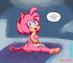 amy_rose ass breasts feet female furry legs_apart looking_at_viewer looking_back nic-os nude nude_female perky_breasts pussy sega small_breasts smile sonic_(series) speech_bubble