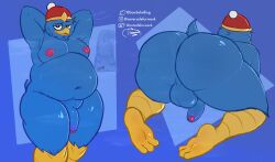 1boy ass avian balls bombshelling fat king_dedede kirby_(series) male nintendo notsafeforwank nude obese obese_male overweight overweight_male penis tagme