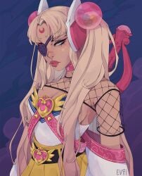 1girls bishoujo_senshi_sailor_moon blonde_hair blue_eyes clothing curvaceous curvy curvy_body curvy_female curvy_figure emmanuel_viola evviart eye_patch eyepatch female female_only hourglass_figure light-skinned_female light_skin sailor_moon solo solo_female usagi_tsukino voluptuous voluptuous_female