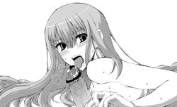 blush censored fellatio monochrome nude oral penis selvaria_bles solo tololi valkyria_chronicles valkyria_chronicles_1 wet