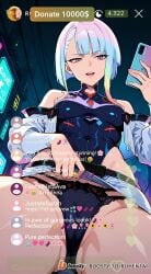 ai_generated cheating cheating_female cheating_girlfriend cheating_wife covered_nipples cyberpunk cyberpunk:_edgerunners cyberpunk_2077 cyberpunk_clothes cyberpunk_girl dirty_talk female from_below lingerie looking_at_another looking_at_partner looking_at_viewer lucyna_kushinada medium_breasts mommy naughty naughty_face naughty_girl naughty_smile neon netorare nsfw ntr outfit pose seductive seductive_body seductive_expression seductive_eyes seductive_female seductive_look seductive_mouth seductive_pose seductive_smile sexy sexy_armpits sexy_body sexy_clothing sexy_dress sexy_female sexy_pose short_hair skirt skirt_lift skirt_up stream streamer streaming sweat sweaty sweaty_body tagme thick_thighs thighs video voice voice_acted