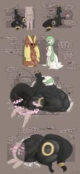 absurd_res anthro ass belly big_belly big_breasts big_butt breasts bulge clothing deep_navel detailed_bulge dialogue dress duo eeveelution erection erection_under_clothing female feral gardevoir generation_2_pokemon generation_3_pokemon generation_4_pokemon hi_res human humanoid humping kneeling lopunny male male/female mammal navel navel_fetish navel_penetration neck_bulge nintendo onomatopoeia oral_vore overweight penetration pokeball pokemon pokemon_(species) potbelly relarity self_degradation sitting sitting_on_another solo sound_effects speech_bubble stomach_bulge struggling struggling_prey swallowing text thick_thighs umbreon underwear unwilling_prey vore weight_gain