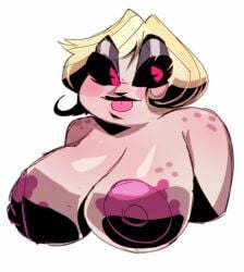 bbw big_areola big_breasts big_nipples breasts breasts_bigger_than_head breasts_out busty busty_female chubby chubby_female enormous_breasts fleshpie669 giant_breasts gigantic_breasts hazbin_hotel huge_breasts large_breasts massive_breasts mimzy_(hazbin_hotel) tits_bigger_than_head tits_out