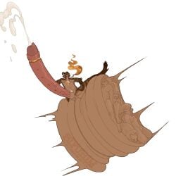 2_horns accessory animal_humanoid anthro athletic ball_bulge balls belly big_balls big_penis bodily_fluids body_outline brown_body brown_fur bulge chest_tuft churning churning_balls clenching clenching_balls cock_ring cock_vore cougar cum cum_vore dark_face digestion edward_welfrolfo election excessive_cum excessive_genital_fluids facial_markings fatal_vore felid felid_humanoid feline feline_humanoid forced fur genital_fluids genital_piercing genitals head_markings horn huge_balls huge_cock humanoid hyper hyper_balls hyper_genitalia hyper_penis jewelry looking_pleasured male mammal mammal_humanoid markings muzzle_(marking) nipple_piercing nipples open_mouth penile penis penis_accessory penis_jewelry penis_piercing percings piercing raised_leg round_ears sipurim solo striped_body striped_fur striped_markings stripes tan_belly tan_body tan_fur tan_nipples tan_tuft tuft unwilling_prey vore