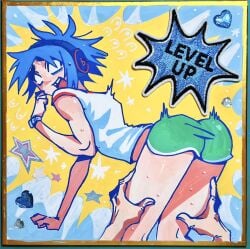 2d_(gorillaz) 2d_(humility) ass ass_focus ass_up fully_clothed fully_clothed_male gorillaz nervous nervous_male nonbinary nonbinary_(lore) suggestive suggestive_gesture suggestive_pose suprised suprised_look touching_thigh