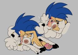 anthro areola big_areola big_breasts blue_body blue_eyes blue_fur blush bovid breast_grab breasts caprine duo eulipotyphlan eyelashes face_lick feet female fur green_eyes hand_on_breast hedgehog hi_res hindpaw hooves horn idw_publishing lanolin_the_sheep_(sonic) licking male male/female mammal narrowed_eyes nude nude_female paws sega sheep somedivs sonic_the_hedgehog sonic_the_hedgehog_(comics) sonic_the_hedgehog_(idw) sonic_the_hedgehog_(series) tan_body tan_skin tongue white_body white_fur