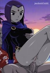 1girls ai_generated alternate_breast_siz anal anal_sex breasts cartoon_network cum dc dc_comics female female_only goth goth_girl jeanbombila666 male/female masturbation raven raven_(dc) small_breasts solo teen_titans