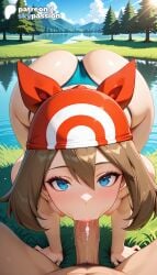 1boy 1girls 2026 :>= ai_assisted ai_generated anime artist_name bj blowjob blue_eyes brown_hair bush cloud cock dick explicit fellatio hi_res high_quality high_resolution highres may_(pokemon) nintendo on_grass oral oral_sex outdoors patreon patreon_username penis pokemon pokemon_(creature) pov sky skypassion solo_focus stable_diffusion straight sucking watermark