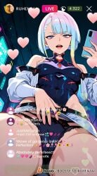 ai_generated cheating cheating_female cheating_girlfriend cheating_wife covered_nipples cyberpunk cyberpunk:_edgerunners cyberpunk_2077 cyberpunk_clothes cyberpunk_girl dirty_talk female from_below lingerie looking_at_another looking_at_partner looking_at_viewer lucyna_kushinada medium_breasts mommy naughty naughty_face naughty_girl naughty_smile neon netorare nsfw ntr outfit pose seductive seductive_body seductive_expression seductive_eyes seductive_female seductive_look seductive_mouth seductive_pose seductive_smile sexy sexy_armpits sexy_body sexy_clothing sexy_dress sexy_female sexy_pose short_hair skirt skirt_lift skirt_up stream streamer streaming sweat sweaty sweaty_body tagme thick_thighs thighs video voice voice_acted