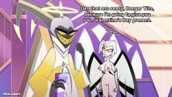 adam_(hazbin_hotel) angel angel_girl big_breasts breast_expansion hazbin_hotel lute_(hazbin_hotel) otakusedits screenshot_edit