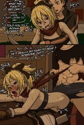 1boy 1girls abs apoelayoshi7 black_hair black_hair_male blonde blonde-haired_female blonde_female blonde_hair blonde_hair_female choker doggy doggy_position doggy_style doggy_style_position doggy_style_sex doggystyle doggystyle_position felt_(re:zero) female from_behind from_behind_position hair_between_eyes male natsuki_subaru open_mouth re:zero_kara_hajimeru_isekai_seikatsu sex tongue tongue_out woman