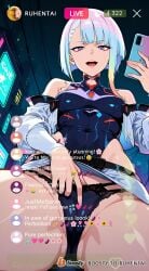 ai_generated cheating cheating_female cheating_girlfriend cheating_wife covered_nipples cyberpunk cyberpunk:_edgerunners cyberpunk_2077 cyberpunk_clothes cyberpunk_girl dirty_talk female from_below lingerie looking_at_another looking_at_partner looking_at_viewer lucyna_kushinada medium_breasts mommy naughty naughty_face naughty_girl naughty_smile neon netorare nsfw ntr outfit pose seductive seductive_body seductive_expression seductive_eyes seductive_female seductive_look seductive_mouth seductive_pose seductive_smile sexy sexy_armpits sexy_body sexy_clothing sexy_dress sexy_female sexy_pose short_hair skirt skirt_lift skirt_up stream streamer streaming sweat sweaty sweaty_body tagme thick_thighs thighs video voice voice_acted