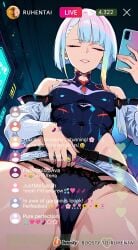 ai_generated cheating cheating_female cheating_girlfriend cheating_wife covered_nipples cyberpunk cyberpunk:_edgerunners cyberpunk_2077 cyberpunk_clothes cyberpunk_girl dirty_talk female from_below lingerie looking_at_another looking_at_partner looking_at_viewer lucyna_kushinada medium_breasts mommy naughty naughty_face naughty_girl naughty_smile neon netorare nsfw ntr outfit pose seductive seductive_body seductive_expression seductive_eyes seductive_female seductive_look seductive_mouth seductive_pose seductive_smile sexy sexy_armpits sexy_body sexy_clothing sexy_dress sexy_female sexy_pose short_hair skirt skirt_lift skirt_up stream streamer streaming sweat sweaty sweaty_body tagme thick_thighs thighs video voice voice_acted