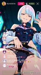 ai_generated cheating cheating_female cheating_girlfriend cheating_wife covered_nipples cyberpunk cyberpunk:_edgerunners cyberpunk_2077 cyberpunk_clothes cyberpunk_girl dirty_talk female from_below lingerie looking_at_another looking_at_partner looking_at_viewer lucyna_kushinada medium_breasts mommy naughty naughty_face naughty_girl naughty_smile neon netorare nsfw ntr outfit pose seductive seductive_body seductive_expression seductive_eyes seductive_female seductive_look seductive_mouth seductive_pose seductive_smile sexy sexy_armpits sexy_body sexy_clothing sexy_dress sexy_female sexy_pose short_hair skirt skirt_lift skirt_up stream streamer streaming sweat sweaty sweaty_body tagme thick_thighs thighs video voice voice_acted