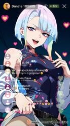 ai_generated cheating cheating_female cheating_girlfriend cheating_wife covered_nipples cyberpunk cyberpunk:_edgerunners cyberpunk_2077 cyberpunk_clothes cyberpunk_girl dirty_talk female from_below lingerie looking_at_another looking_at_partner looking_at_viewer lucyna_kushinada medium_breasts mommy naughty naughty_face naughty_girl naughty_smile neon netorare nsfw ntr outfit pose seductive seductive_body seductive_expression seductive_eyes seductive_female seductive_look seductive_mouth seductive_pose seductive_smile sexy sexy_armpits sexy_body sexy_clothing sexy_dress sexy_female sexy_pose short_hair skirt skirt_lift skirt_up stream streamer streaming sweat sweaty sweaty_body tagme thick_thighs thighs video voice voice_acted