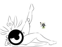 cyclops franktonius leg_focus legs long_legs lying_down one_eye patapon_(series) reference_image single_eye solo sparkle