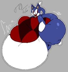 1boy animal_crossing ass belly big_ass big_belly big_butt domestic_cat fat huge_ass huge_belly male pixel_art rover_(animal_crossing) stomach_noises tdloverx3