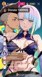 ai_generated cheating cheating_female cheating_girlfriend cheating_wife covered_nipples cyberpunk cyberpunk:_edgerunners cyberpunk_2077 cyberpunk_clothes cyberpunk_girl dirty_talk female from_below lingerie looking_at_another looking_at_partner looking_at_viewer lucyna_kushinada medium_breasts mommy naughty naughty_face naughty_girl naughty_smile neon netorare nsfw ntr outfit pose seductive seductive_body seductive_expression seductive_eyes seductive_female seductive_look seductive_mouth seductive_pose seductive_smile sexy sexy_armpits sexy_body sexy_clothing sexy_dress sexy_female sexy_pose short_hair skirt skirt_lift skirt_up stream streamer streaming sweat sweaty sweaty_body tagme thick_thighs thighs video voice voice_acted