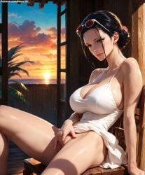 1girls 2d ai_generated big_breasts breasts_bigger_than_head chest curvy curvy_figure cute detailed eyelashes eyeshadow female female_focus female_only fingering fit fit_female high_quality huge_breasts large_breasts lips lipstick makeup mascara masturbation mature mature_female nero100 nico_robin one_piece pussy round_breasts seductive seductive_look solo stable_diffusion tagme thighs thin_leg thin_thighs thin_waist vagina vaginal_insertion