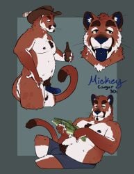 2024 anthro aquatic ass ball_tuft balls barbell_piercing beverage blue_body blue_eyes blue_penis body_hair boxer_briefs boxer_briefs_only brown_hair bulge chest_hair clothed clothing cougar countershade_arms countershade_balls countershade_butt countershade_crotch countershade_face countershade_genitalia countershade_hands countershade_torso countershading cowboy_hat duo ear_piercing ear_stud erection felid feline fish frenum_ladder frenum_piercing fur furgonomic_hat furgonomic_headwear furgonomics genital_piercing genitals hair hat hat_feather headgear headshot_portrait headwear hi_res holding_beverage holding_fish holding_object humanoid_genitalia humanoid_penis labradorszn ladder_piercing looking_at_viewer loose_feather male male_anthro mammal mostly_nude mostly_nude_anthro mostly_nude_male nipple_barbell nipple_piercing nipples open_mouth penis penis_piercing piercing portrait pubes red_body red_fur ring side_view simple_background sitting slightly_chubby slightly_chubby_anthro slightly_chubby_male solo_focus standing tail teeth tongue tongue_out tongue_piercing tongue_stud topless topless_anthro topless_male tuft underwear underwear_only whiskers white_body white_fur