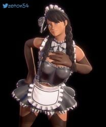 1girls chubby chubby_female fat fat_ass female female_only femscout maid maid_apron maid_headdress maid_outfit maid_uniform sfm solo source_filmmaker team_fortress_2 zeton54