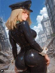 1girls ai_generated big_ass big_breast blush boku_no_hero_academia breasts brown_hair camie_utsushimi fat_ass female female_on_cloth huge_breasts interracial large_breasts lewder light-skinned_male light_skin male muscular muscular_male my_hero_academia outdoors pink_nipple rough_sex sex standing thick_thighs utsushimi_camie