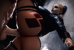 1boy 1girls batman_(series) dat_ass dc dc_comics harley_quinn harley_quinn_(arkham) harley_quinn_(suicide_squad_game) huge_ass light-skinned_female light-skinned_male steamy3d suicide_squad suicide_squad:_kill_the_justice_league