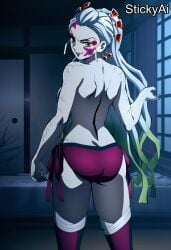 accurate_art_style ai_generated anime_coloring curvy curvy_body curvy_female curvy_figure daki_(kimetsu_no_yaiba) demon demon_girl demon_slayer evil female kimetsu_no_yaiba large_breasts mature_female pinup seductive sexy solo solo_female solo_focus stickyai thick thick_hips villainess