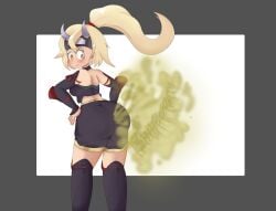 kunoichi fart fart_fetish fart_cloud farting blonde_hair gassychan_(artist) funlitogc