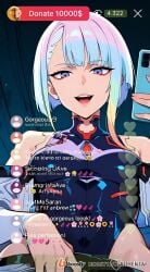 ai_generated cheating cheating_female cheating_girlfriend cheating_wife covered_nipples cyberpunk cyberpunk:_edgerunners cyberpunk_2077 cyberpunk_clothes cyberpunk_girl dirty_talk female from_below lingerie looking_at_another looking_at_partner looking_at_viewer lucyna_kushinada medium_breasts mommy naughty naughty_face naughty_girl naughty_smile neon netorare nsfw ntr outfit pose seductive seductive_body seductive_expression seductive_eyes seductive_female seductive_look seductive_mouth seductive_pose seductive_smile sexy sexy_armpits sexy_body sexy_clothing sexy_dress sexy_female sexy_pose short_hair skirt skirt_lift skirt_up stream streamer streaming sweat sweaty sweaty_body tagme thick_thighs thighs video voice voice_acted