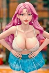 3on3freestyle ai ai_generated big_breasts blair_(3on3freestyle) blue_eyes breasts pink_hair tagme titties video