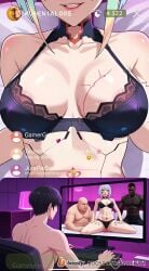 ai_generated cheating cheating_female cheating_girlfriend cheating_wife covered_nipples cyberpunk cyberpunk:_edgerunners cyberpunk_2077 cyberpunk_clothes cyberpunk_girl dirty_talk female from_below lingerie looking_at_another looking_at_partner looking_at_viewer lucyna_kushinada medium_breasts mommy naughty naughty_face naughty_girl naughty_smile neon netorare nsfw ntr outfit pose seductive seductive_body seductive_expression seductive_eyes seductive_female seductive_look seductive_mouth seductive_pose seductive_smile sexy sexy_armpits sexy_body sexy_clothing sexy_dress sexy_female sexy_pose short_hair skirt skirt_lift skirt_up stream streamer streaming sweat sweaty sweaty_body tagme thick_thighs thighs video voice voice_acted