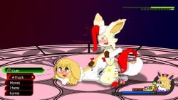 2026 absurd_res animal_genitalia animal_vulva blush bodily_fluids canid canine_genitalia canine_vulva cum cum_in_vagina cum_inside digital_media_(artwork) duo eeveelution female feral fur generation_1_pokemon generation_4_pokemon genital_fluids genitals heart_eyes heart_symbol hi_res jolteon leafeon leaking_cum leg_glider_position lying male male/female mammal meowingjolty621 nintendo on_side penetration pokemon pokemon_(species) raised_leg sex user_interface vaginal_penetration yellow_body yellow_fur