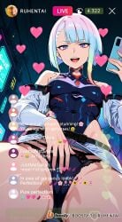 ai_generated cheating cheating_female cheating_girlfriend cheating_wife covered_nipples cyberpunk cyberpunk:_edgerunners cyberpunk_2077 cyberpunk_clothes cyberpunk_girl dirty_talk female from_below lingerie looking_at_another looking_at_partner looking_at_viewer lucyna_kushinada medium_breasts mommy naughty naughty_face naughty_girl naughty_smile neon netorare nsfw ntr outfit pose seductive seductive_body seductive_expression seductive_eyes seductive_female seductive_look seductive_mouth seductive_pose seductive_smile sexy sexy_armpits sexy_body sexy_clothing sexy_dress sexy_female sexy_pose short_hair skirt skirt_lift skirt_up stream streamer streaming sweat sweaty sweaty_body tagme thick_thighs thighs video voice voice_acted