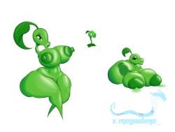 absurd_res ass big_breasts big_butt bodily_fluids breasts electronic_arts elemental_creature female flora_fauna hi_res huge_breasts huge_butt hyper hyper_breasts hyper_butt lactating mega_slime peashooter_(pvz) plant plants_vs._zombies plants_vs_zombies popcap_games
