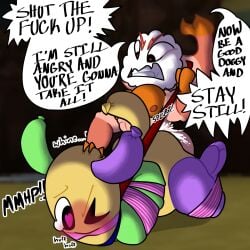 abs angry animate_inanimate arms_tied arms_tied_behind_back balloon balloon_animal balloon_creature bigger_penetrated blue_collar blush bondage buff claws collar crying cum cum_inside dandy's_world dialogue digital_media_(artwork) dubious_consent duo duo_male english english_dialogue english_text gag gagged gagged_male gay heart_in_eye hearts_in_eyes indoors larger_penetrated laying_down laying_on_stomach lead leash looey_(dandy's_world) lying lying_on_stomach m/m male male/male male_duo male_nipples male_on_male male_only muscular muscular_male nipples no-human no_human no_humans no_visible_genitalia non-human non-human_only on_stomach one_eye_closed one_eye_open only_male orange_body pecs penetration petplay pink_rope png pulling_leash questionable_consent randomperson7618 red_leash roblox roblox_game rope rope_gag rough_sex semen sex shouting shrimp shrimpo_(dandy's_world) size_difference smaller_dominant smaller_penetrating smaller_penetrating_bigger tail tear tearing_up tied_up tied_up_male white_face yelling yellow_body