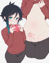 ai_generated femboy genshin_impact heavy_breathing meupfem naughty_face otoko_no_ko sissy sweat sweatdrop sweating tagme venti_(genshin_impact) yaoi