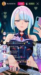 ai_generated cheating cheating_female cheating_girlfriend cheating_wife covered_nipples cyberpunk cyberpunk:_edgerunners cyberpunk_2077 cyberpunk_clothes cyberpunk_girl dirty_talk female from_below lingerie looking_at_another looking_at_partner looking_at_viewer lucyna_kushinada medium_breasts mommy naughty naughty_face naughty_girl naughty_smile neon netorare nsfw ntr outfit pose seductive seductive_body seductive_expression seductive_eyes seductive_female seductive_look seductive_mouth seductive_pose seductive_smile sexy sexy_armpits sexy_body sexy_clothing sexy_dress sexy_female sexy_pose short_hair skirt skirt_lift skirt_up stream streamer streaming sweat sweaty sweaty_body tagme thick_thighs thighs video voice voice_acted