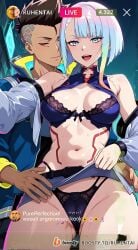 ai_generated cheating cheating_female cheating_girlfriend cheating_wife covered_nipples cyberpunk cyberpunk:_edgerunners cyberpunk_2077 cyberpunk_clothes cyberpunk_girl dirty_talk female from_below lingerie looking_at_another looking_at_partner looking_at_viewer lucyna_kushinada medium_breasts mommy naughty naughty_face naughty_girl naughty_smile neon netorare nsfw ntr outfit pose seductive seductive_body seductive_expression seductive_eyes seductive_female seductive_look seductive_mouth seductive_pose seductive_smile sexy sexy_armpits sexy_body sexy_clothing sexy_dress sexy_female sexy_pose short_hair skirt skirt_lift skirt_up stream streamer streaming sweat sweaty sweaty_body tagme thick_thighs thighs video voice voice_acted