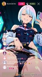 ai_generated cheating cheating_female cheating_girlfriend cheating_wife covered_nipples cyberpunk cyberpunk:_edgerunners cyberpunk_2077 cyberpunk_clothes cyberpunk_girl dirty_talk female from_below lingerie looking_at_another looking_at_partner looking_at_viewer lucyna_kushinada medium_breasts mommy naughty naughty_face naughty_girl naughty_smile neon netorare nsfw ntr outfit pose seductive seductive_body seductive_expression seductive_eyes seductive_female seductive_look seductive_mouth seductive_pose seductive_smile sexy sexy_armpits sexy_body sexy_clothing sexy_dress sexy_female sexy_pose short_hair skirt skirt_lift skirt_up stream streamer streaming sweat sweaty sweaty_body tagme thick_thighs thighs video voice voice_acted