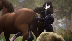 3d_(artwork) anal anal_sex animal_genitalia animal_mask animal_penis anus armada_(artist) backsack balls beak beak_mask big_balls big_penis black_body black_hair black_skin boots brown_body brown_hair clothed clothing digital_media_(artwork) duo equid equine equine_genitalia equine_penis feral feral_penetrated footwear forest forest_background garry's_mod genitals grass hair hi_res holding_tail hood hoodie horse humanoid humanoid_on_feral humanoid_penetrating humanoid_penetrating_feral legwear long_penis male male/male mammal mario_bros mask nature nature_background nintendo partially_clothed penetration penis plant puffy_anus purple_eyes rock sex shiloh_(armada) shoes shy shyguy standing_on_rock stockings tail thigh_highs topwear tree zoophilia