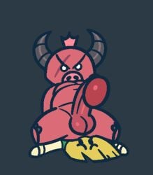 2026 2_horns angry animated anthro domestic_pig duo elemental_creature eye_scar facesitting facial_scar food food_creature gemsum genitals horn humanoid loop low_res male male/male mammal masturbation nude_anthro pasta_(gemsum) penis red_penis sausage_(gemsum) scar seamless_loop sitting_on_another suid suine sus_(pig)