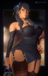 1girls alternate_version_available big_breasts chubby chubby_female fat fat_ass female female_only femscout sfm solo source_filmmaker team_fortress_2 zeton54