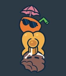 2026 animated ass balls bodily_fluids brown_body cum cum_in_mouth cum_inside cum_on_face drinking_straw duo eyewear food food_creature fruit gemsum genital_fluids genitals humanoid irrumatio loop low_res male male/male muffin muffin_(gemsum) non-human non-human_only oral orange_(fruit) orange_(gemsum) orange_body orange_penis penile penis penis_in_mouth plant seamless_loop sex sunglasses throat_swabbing toony umbrella